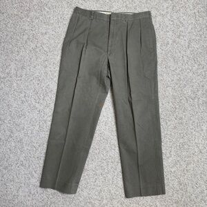 Vintage Polo Ralph Lauren Mens Dress Pants W36 x L31 Olive Green Chino Khaki